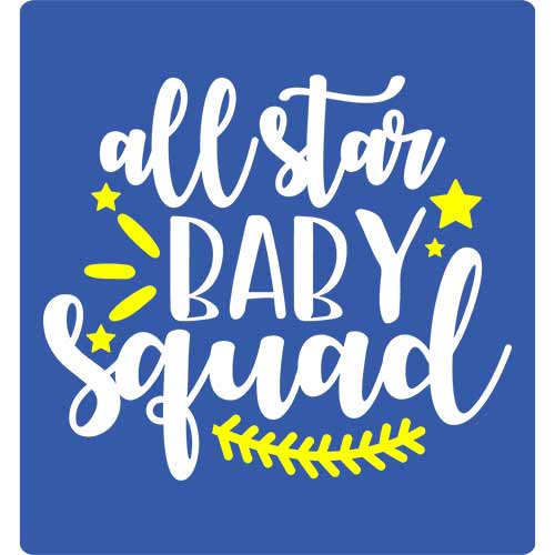 Close view of ALL STAR BABY SQUAD Infants Classic Tee