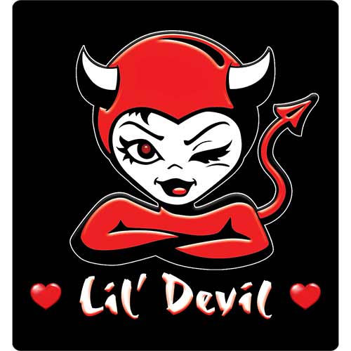 Image of a Little Devil printed on Tee Shirts