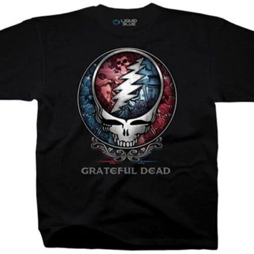 Grateful Dead California Surf Shirt Skeleton Surfer Tee 