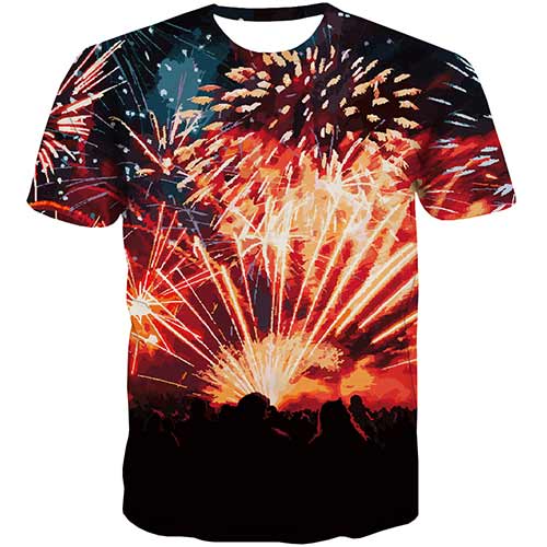 Fireworks tee front
