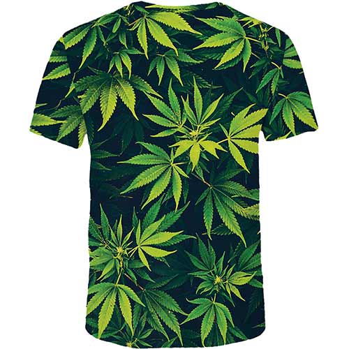 Back view of PURE HEMP All Over Print Tee Shirts for Men
