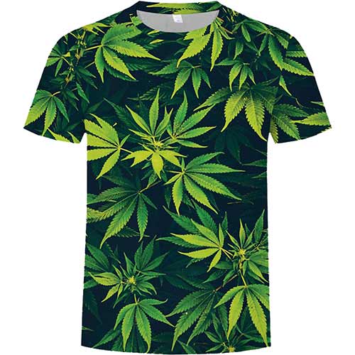 Front view of PURE HEMP All Over Print Tee Shirts for Men