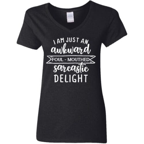Front view of An Awkward Delight Classic Tee for Women