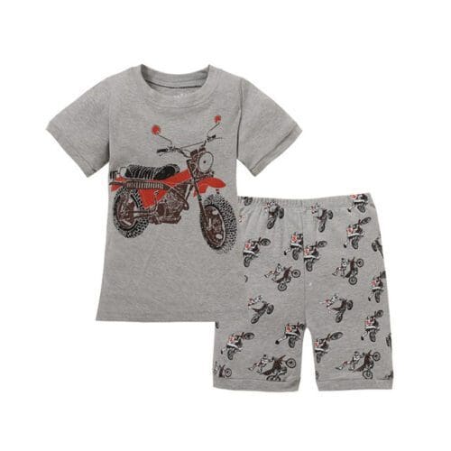 Grey color MOTOR Themed Toddler Short Sets