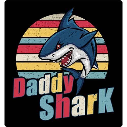 Print used in Daddy Shark Classic Tee Shirts
