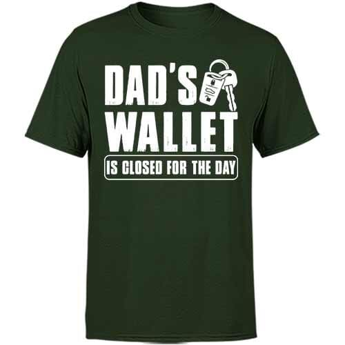 Dads Wallet Classic Tee Shirts for Men in Black