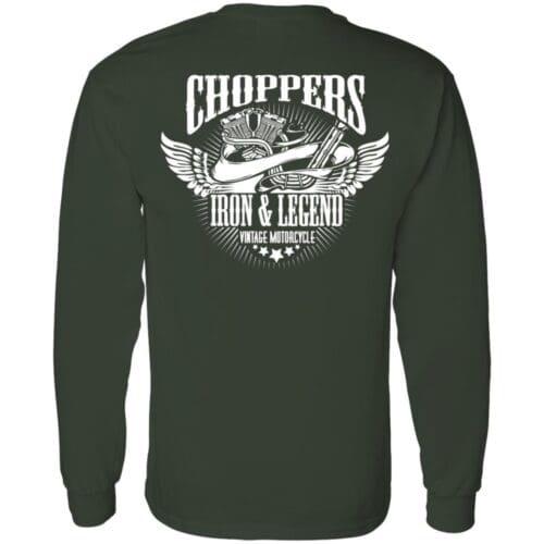 Back view of Choppers Iron and Legend Classic Tee Shirts