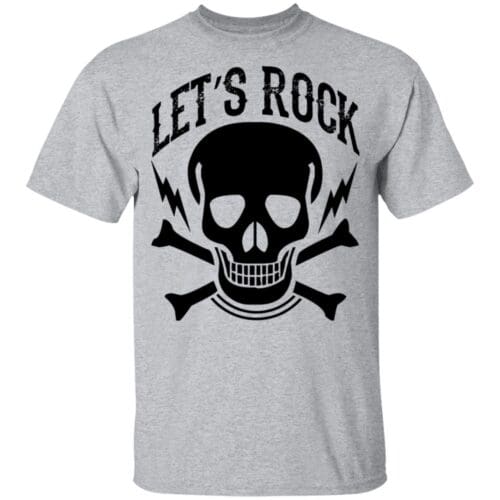 Grey colored Lets Rock Kids Classic Tee Shirt