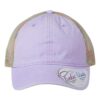 Women's Washed Mesh Back Cap - Lavender/Stripes