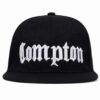 Gravity Threads City Of Compton Hat - Black With 3D Embroidery & Sunglasses Design, Adjustable Velcro